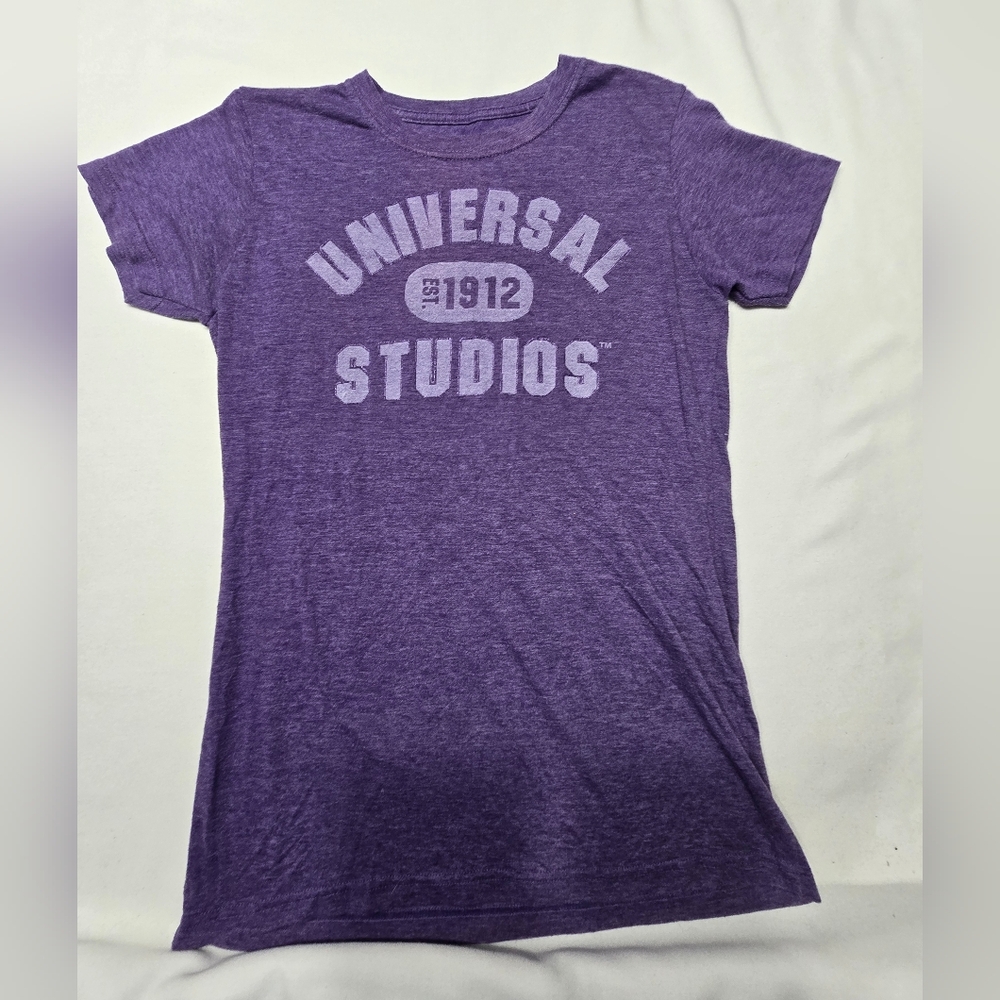 Universal Studios Purple Fitted Womens  T-Shirt